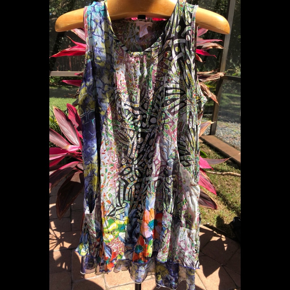 Adorable Boho  Klozlyne Patchwork Summer Sleeveless Tunic Top